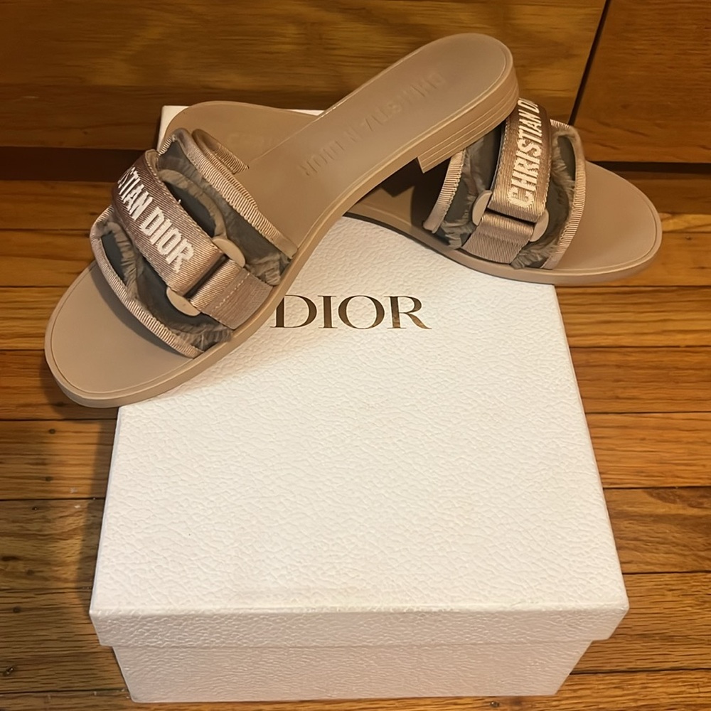 Dio(r)evolution Slide. Nude Camouflage Technical Fabric. - Picture 2 of 7